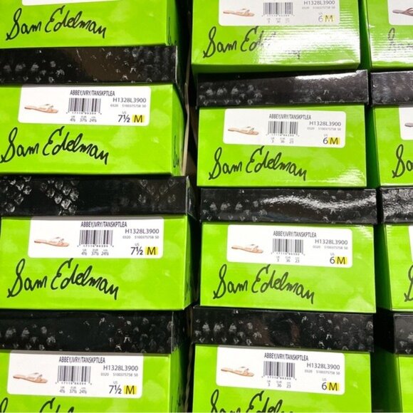 SAM EDELMAN Abbey Flip Flop Sandal in Off White Snake Print - NEW - Picture 8 of 9